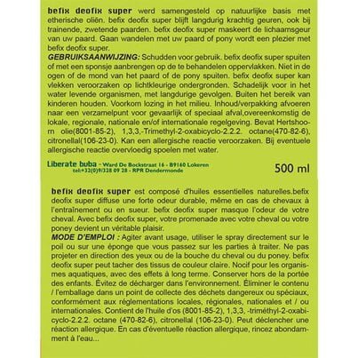 Afbeelding van het etiket van de BeFix DeoFix